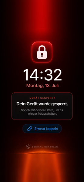 Sperrbildschirm: Gerät wurde automatisch gesperrt